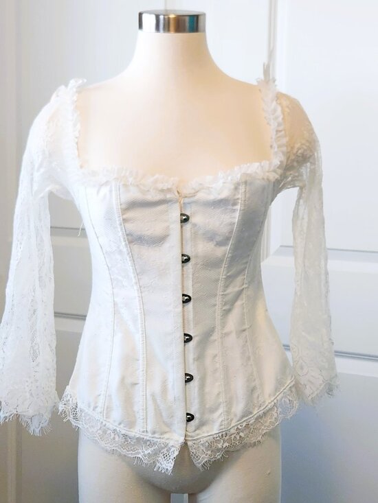 Other - Steampunk Style Lace Off Shoulder Long Sleeve Corset Size XL